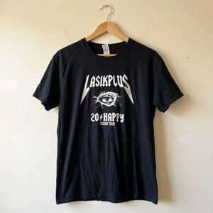 Y2K LasikPlus Shirt Mens Large Black Band Tee Tour Metallica Parody